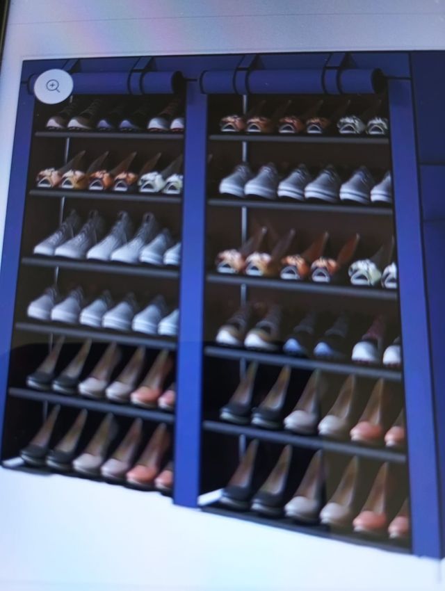 Zapatero doble 36 pares - azul