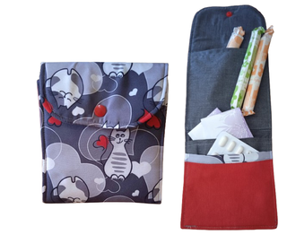 Estuche hig. femenina - gatos