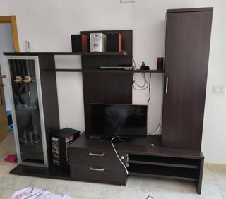 Mueble TV marrón - 2 cajones