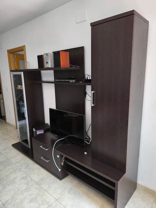 Mueble TV marrón - 2 cajones