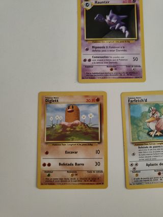 Cartas Pokémon: Haunter, Diglett, Farfetch'd base