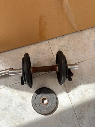 Halteres 2kg - Barra + Discos