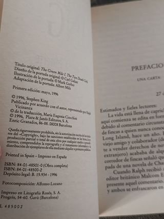 El pasillo de la muerte de Stephen King 