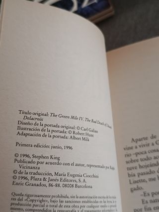 El pasillo de la muerte de Stephen King 