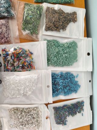 Abalorios de cristal multicolor