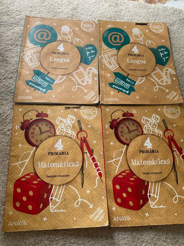 Libros lengua y matematicas 4.