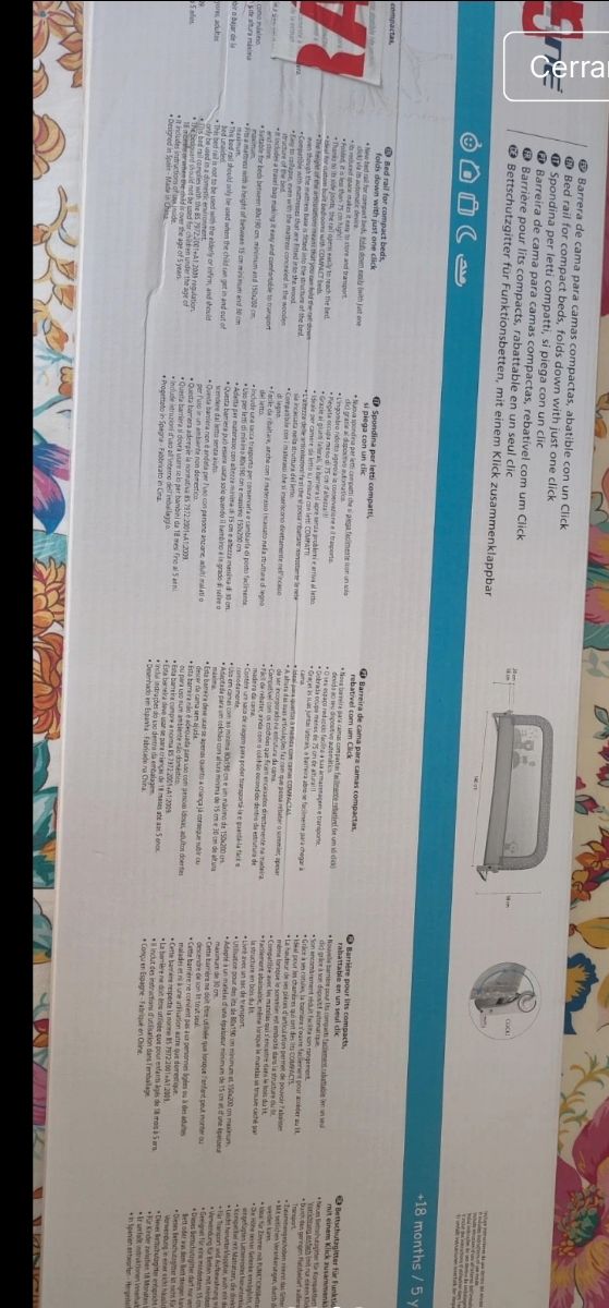 Barrera cama bebé - 140cm