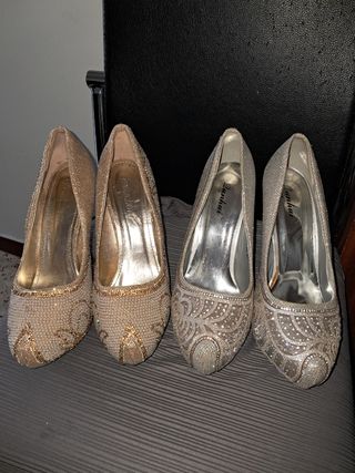 Tacones Dunhai dorados y plateados - 40 y 41