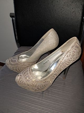 Tacones Dunhai dorados y plateados - 40 y 41