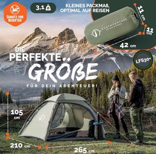 Tienda campaña 2 pers. verde