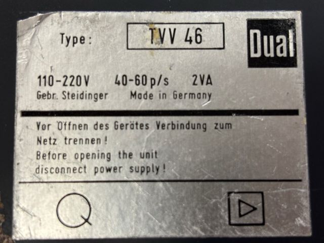 Amplificador Dual TVV 46 vintage 1967
