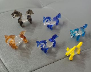 Lotto di piccoli cavalli in vetro di Murano