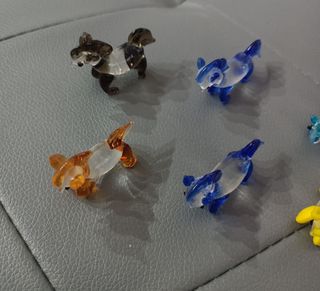 Lotto di piccoli cavalli in vetro di Murano