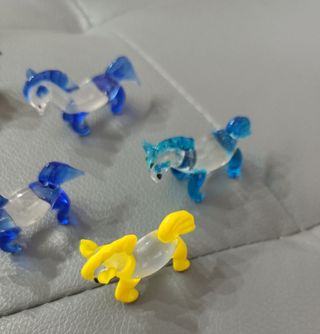 Lotto di piccoli cavalli in vetro di Murano