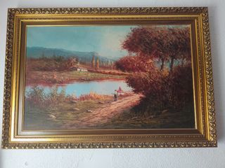 Cuadro paisaje óleo sobre lienzo