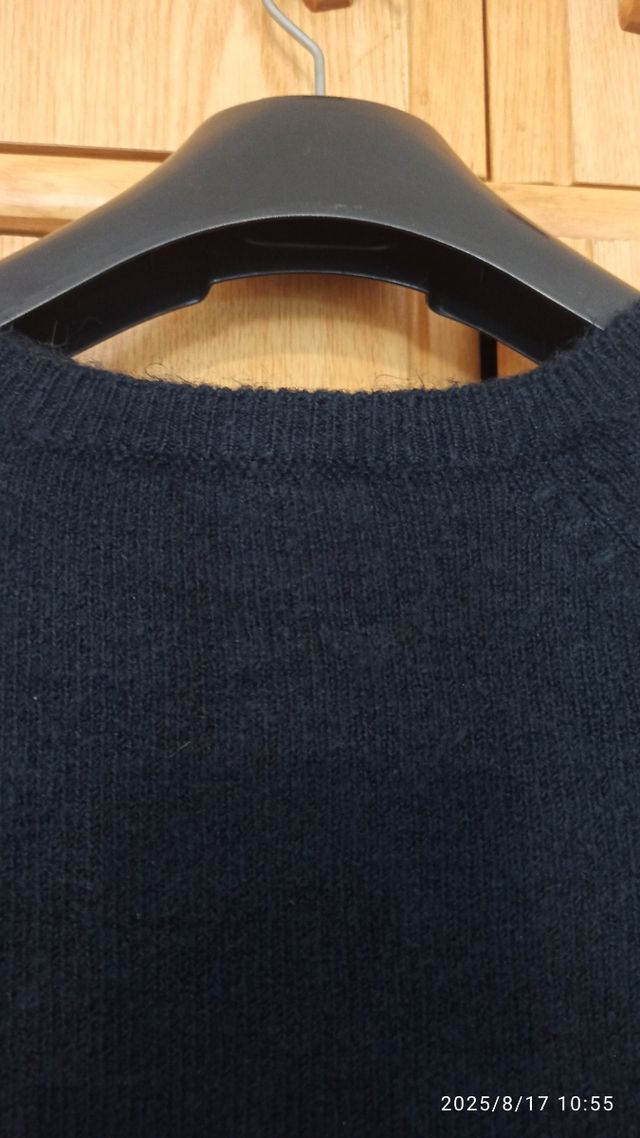 Vestido azul oscuro punto cálido