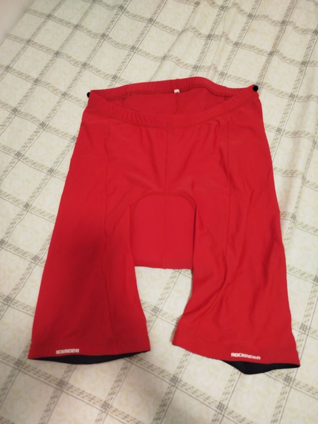 Culote ciclismo Rockrider rojo