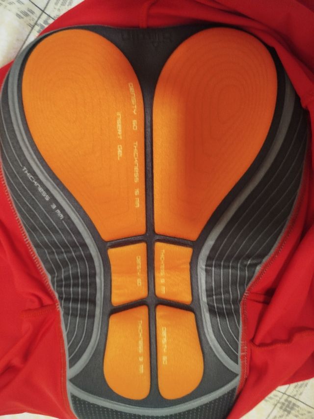 Culote ciclismo Rockrider rojo