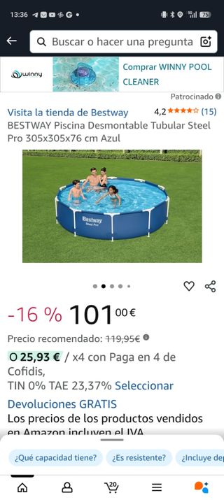 Piscina Bestway Steel Pro 3.05m
