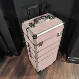 Maleta Maquillaje Rosa Trolley