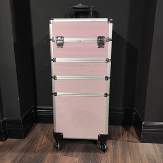 Maleta Maquillaje Rosa Trolley