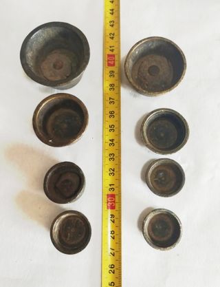 Ponderales antiguos - 8 piezas