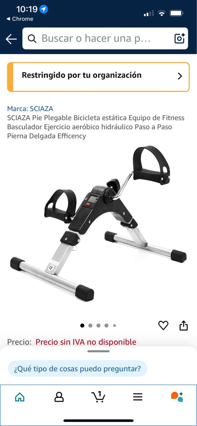 Bicicleta estática Plegable Uten
Marca SCIAZA