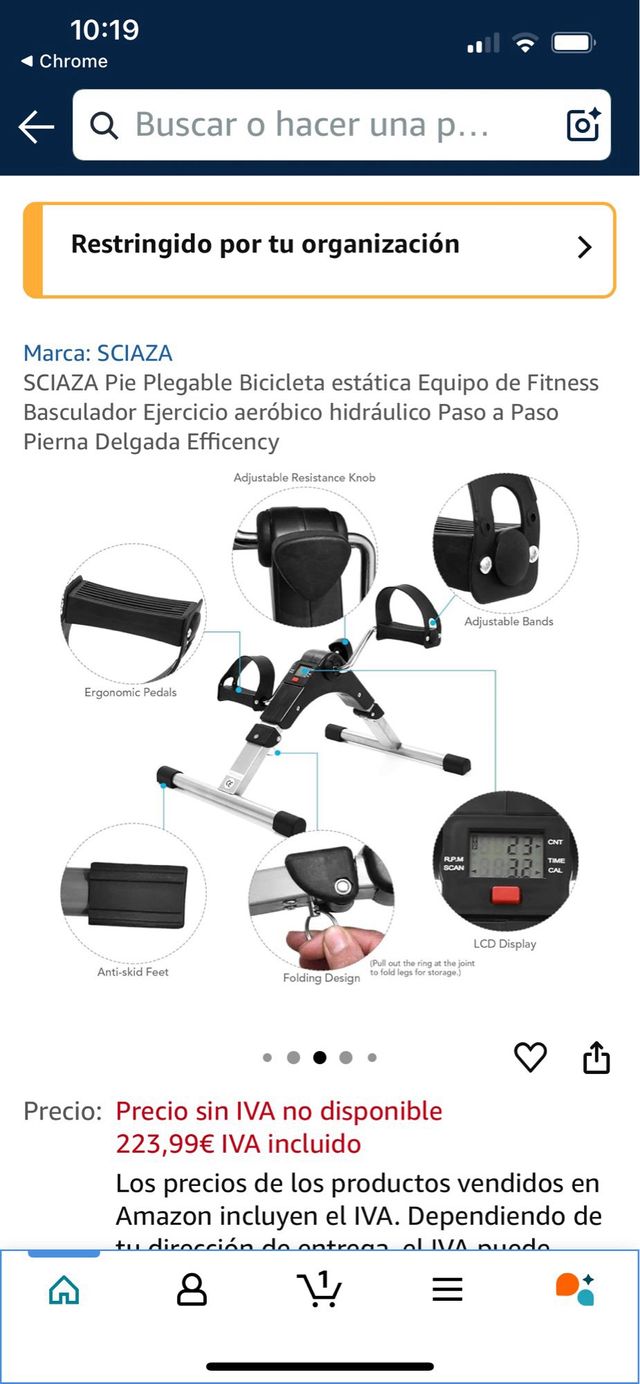Bicicleta estática Plegable Uten
Marca SCIAZA
