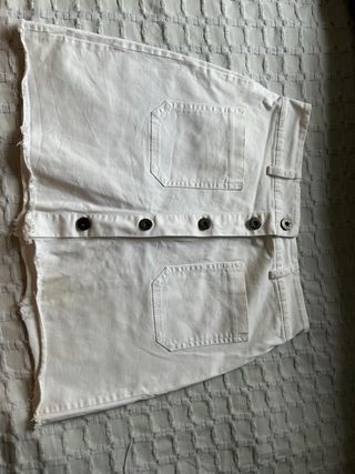 Falda vaquera blanca - Corta