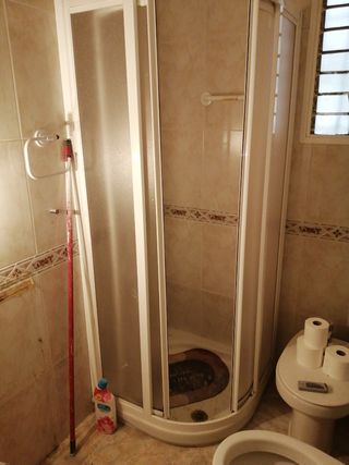 Mampara ducha blanca - 3 puertas