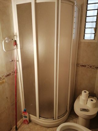 Mampara ducha blanca - 3 puertas