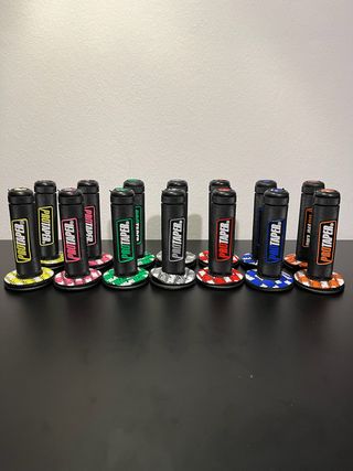 Puños de moto verdes