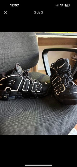 Nike Uptempo 40 - Tenis negros y blancos
