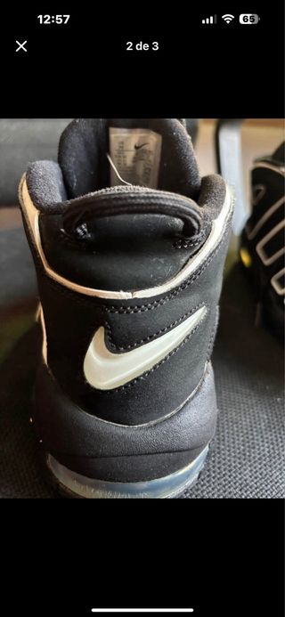 Nike Uptempo 40 - Tenis negros y blancos