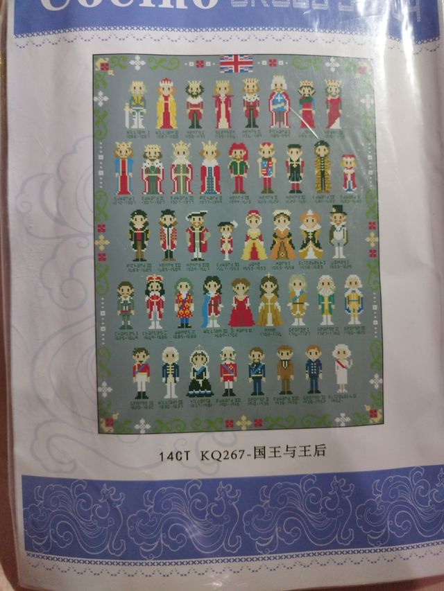 Kit punto de cruz Realeza Británica