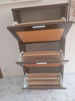 Zapatero de madera - 4 estantes