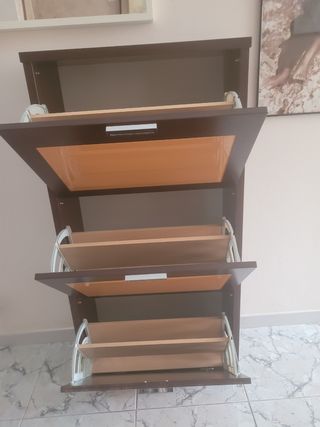 Zapatero de madera - 4 estantes
