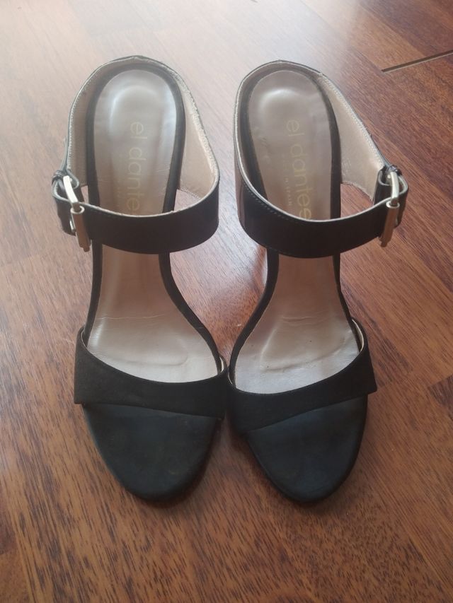 Sandalias tacón negros el dantee