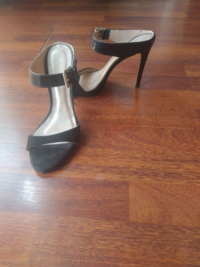 Sandalias tacón negros el dantee