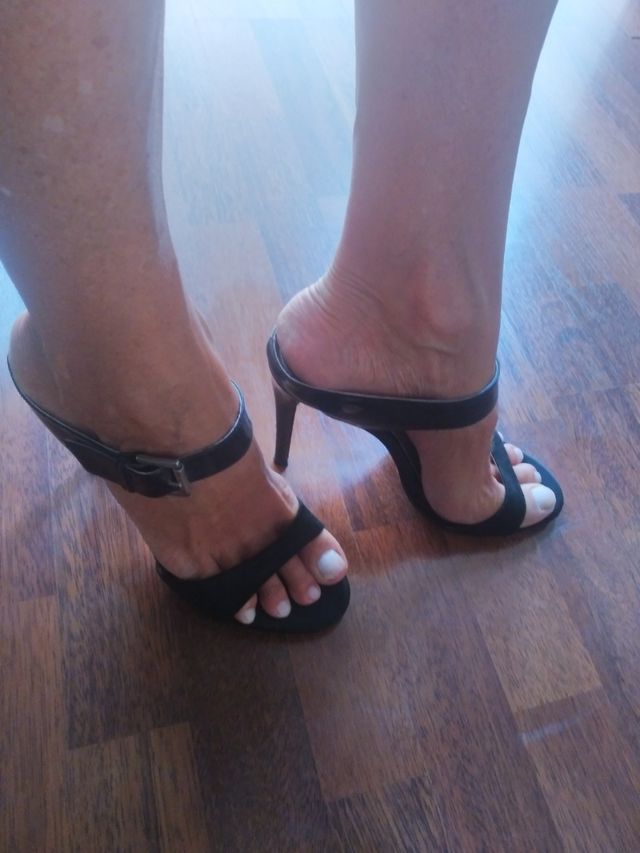 Sandalias tacón negros el dantee