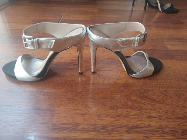 Sandalias tacón el dan - Plata-Negro