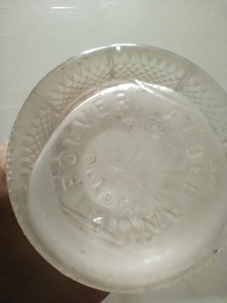 Bottiglia vetro vintage anni '60