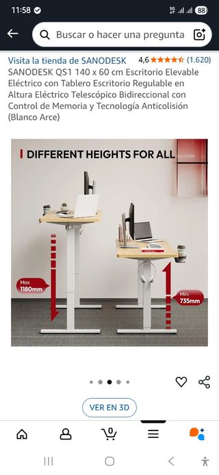 Sanodeck Escritorio Elevable Electrico