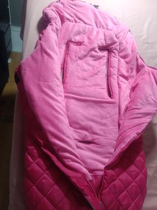 Saco polar bebé rosa