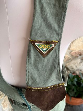 Chaleco caza vintage verde oliva