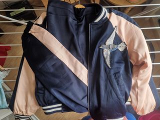 Chándal satén Boohoo azul/rosa