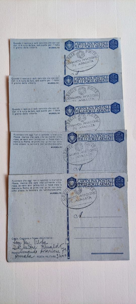 Cartoline Postali Aeronautica 7^Armata