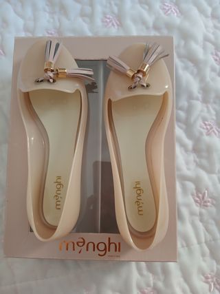 Ballerine Menghí beige in PVC