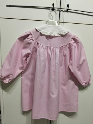 Grembiule bimba quadretti rosa bambina 5 anni 