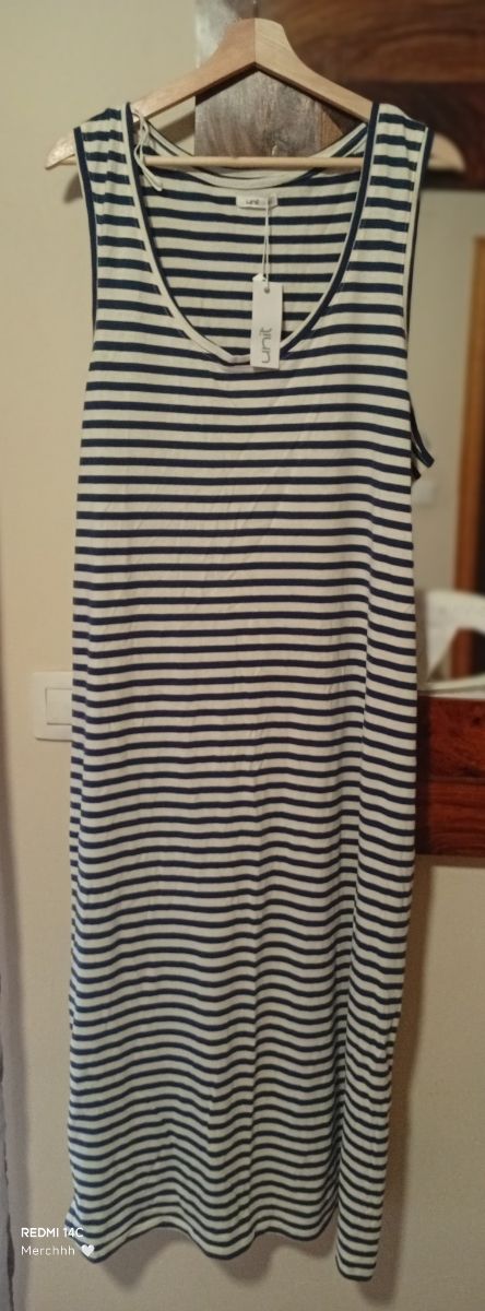Vestido UNIT rayas azul-blanco